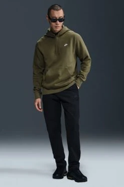 Nike Club BB Pullover Fleece Hoodie Medium Olive White -Jean Jail Shop Nike Club BB Pullover Fleece Hoodie Medium Olive White f