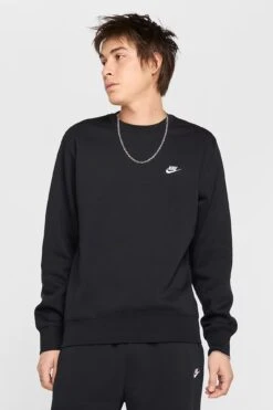 Nike Club Fleece Crew Black White