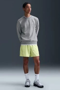 Nike Club Fleece Crew Dark Grey Heather White -Jean Jail Shop Nike Club Fleece Crew Dark Grey Heather White f