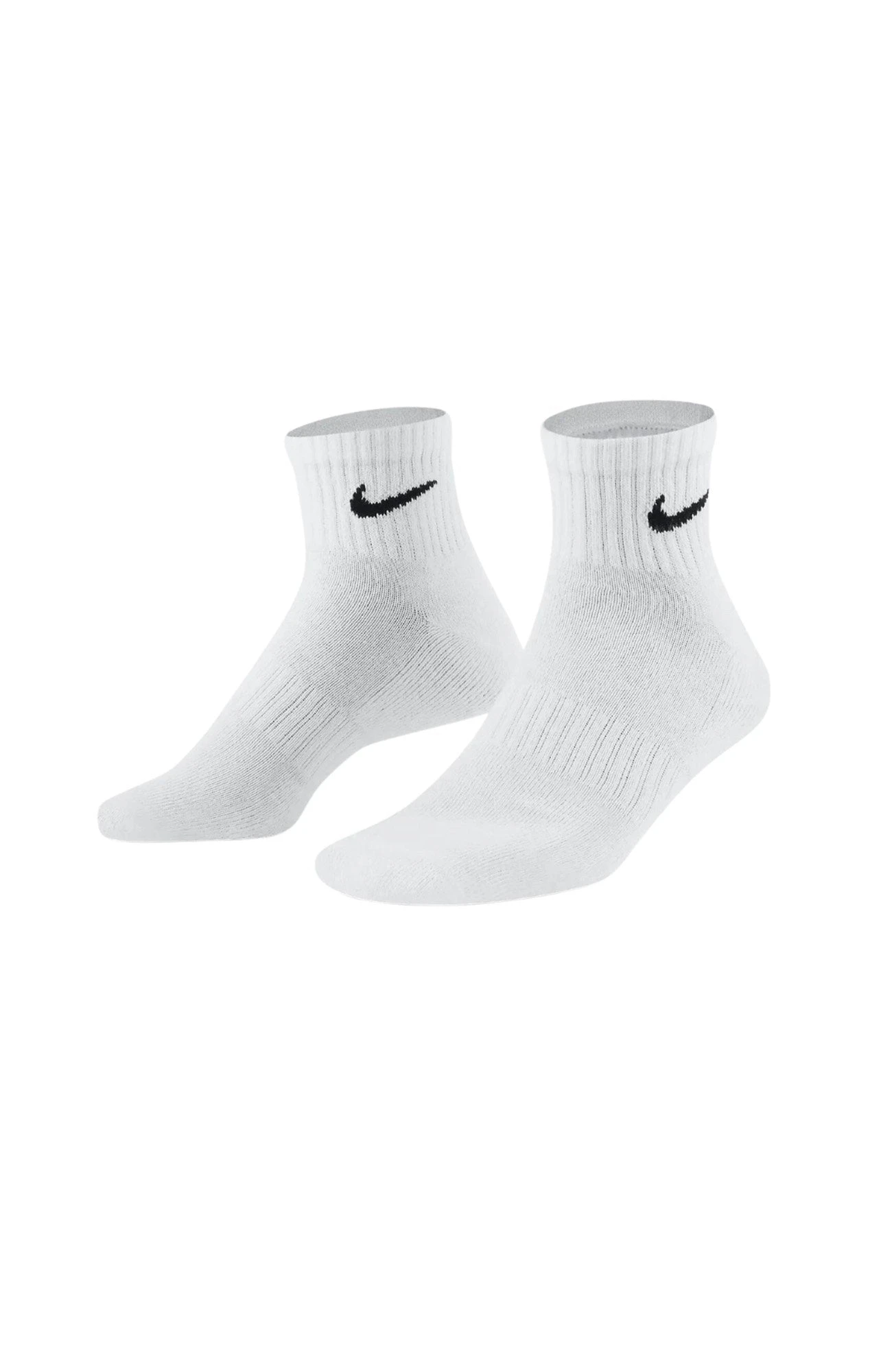 Nike Everyday Cushioned Ankle Socks 3 PK White 1 Nike Everyday Cushioned Ankle Socks 3 PK White