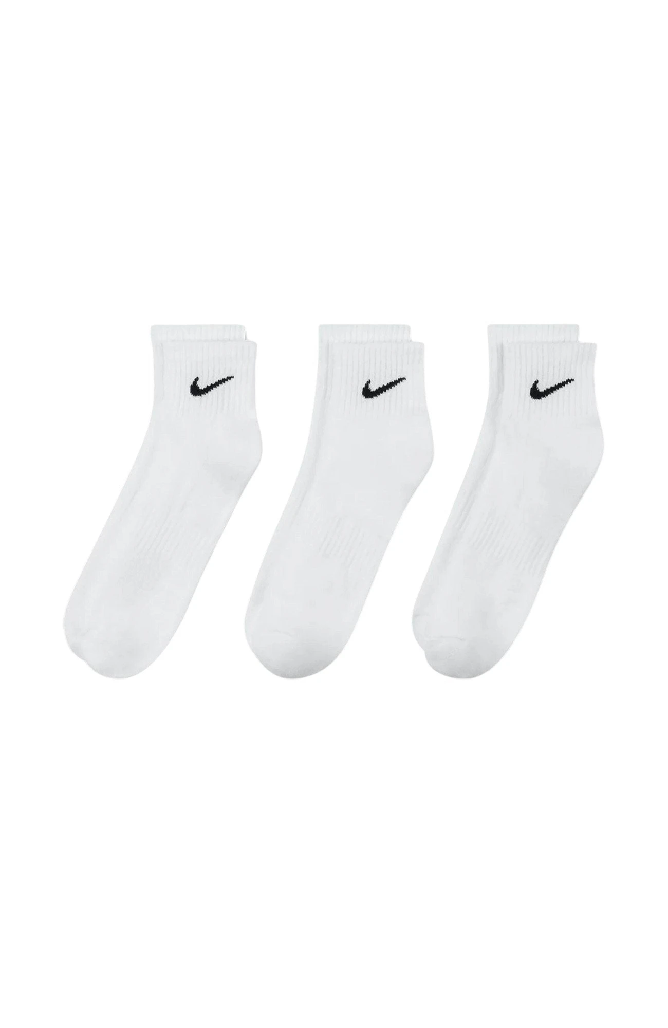 Nike Everyday Cushioned Ankle Socks 3 PK White 2 Nike Everyday Cushioned Ankle Socks 3 PK White - Image 2