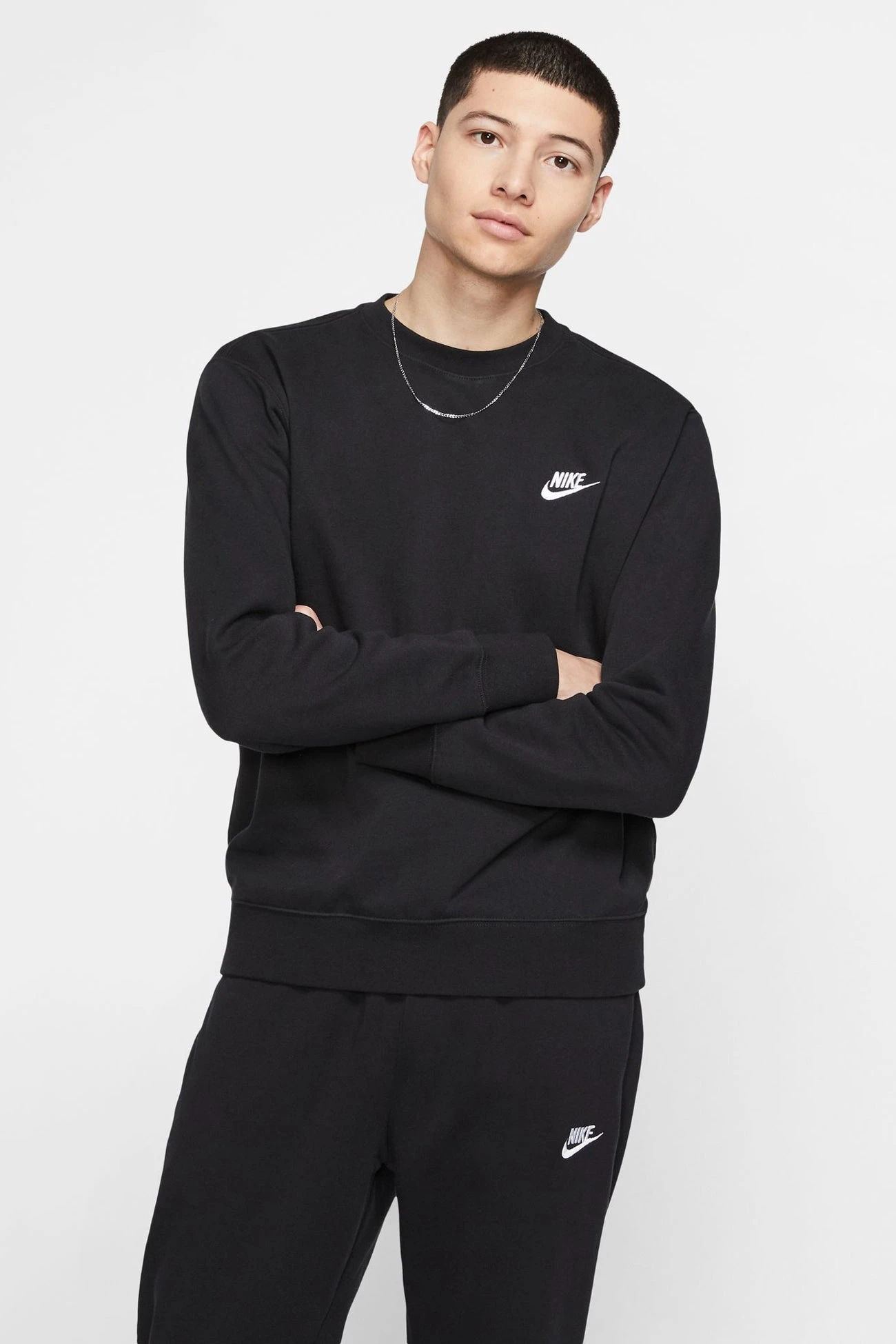 Nike Sportswear Club Fleece Crew Black 1 Nike Sportswear Club Fleece Crew Black