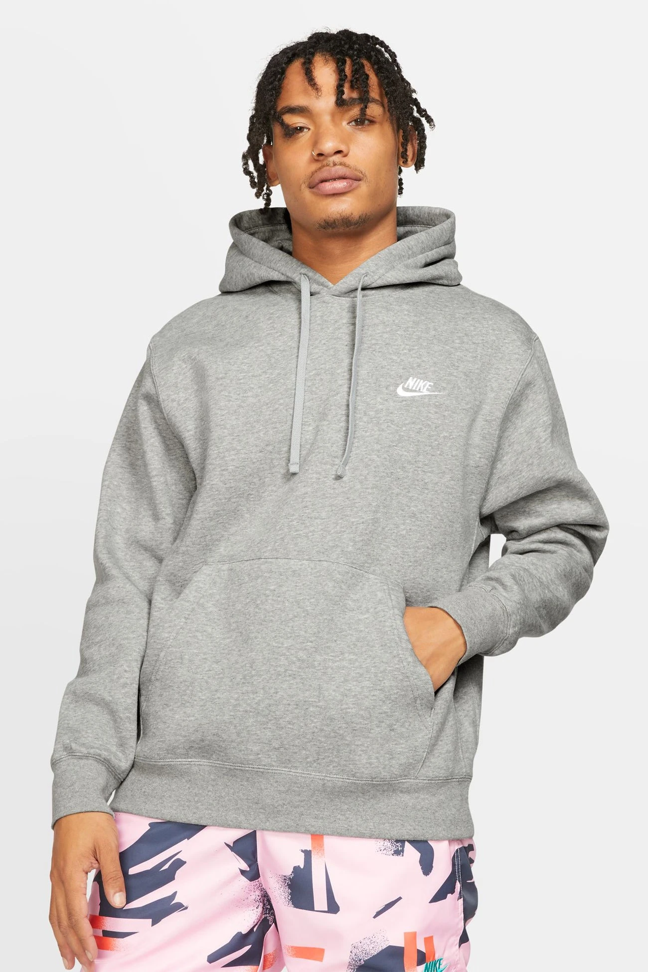 Nike Sportswear Club Pullover Hoodie Dark Grey Heather 1 Nike Sportswear Club Pullover Hoodie Dark Grey Heather