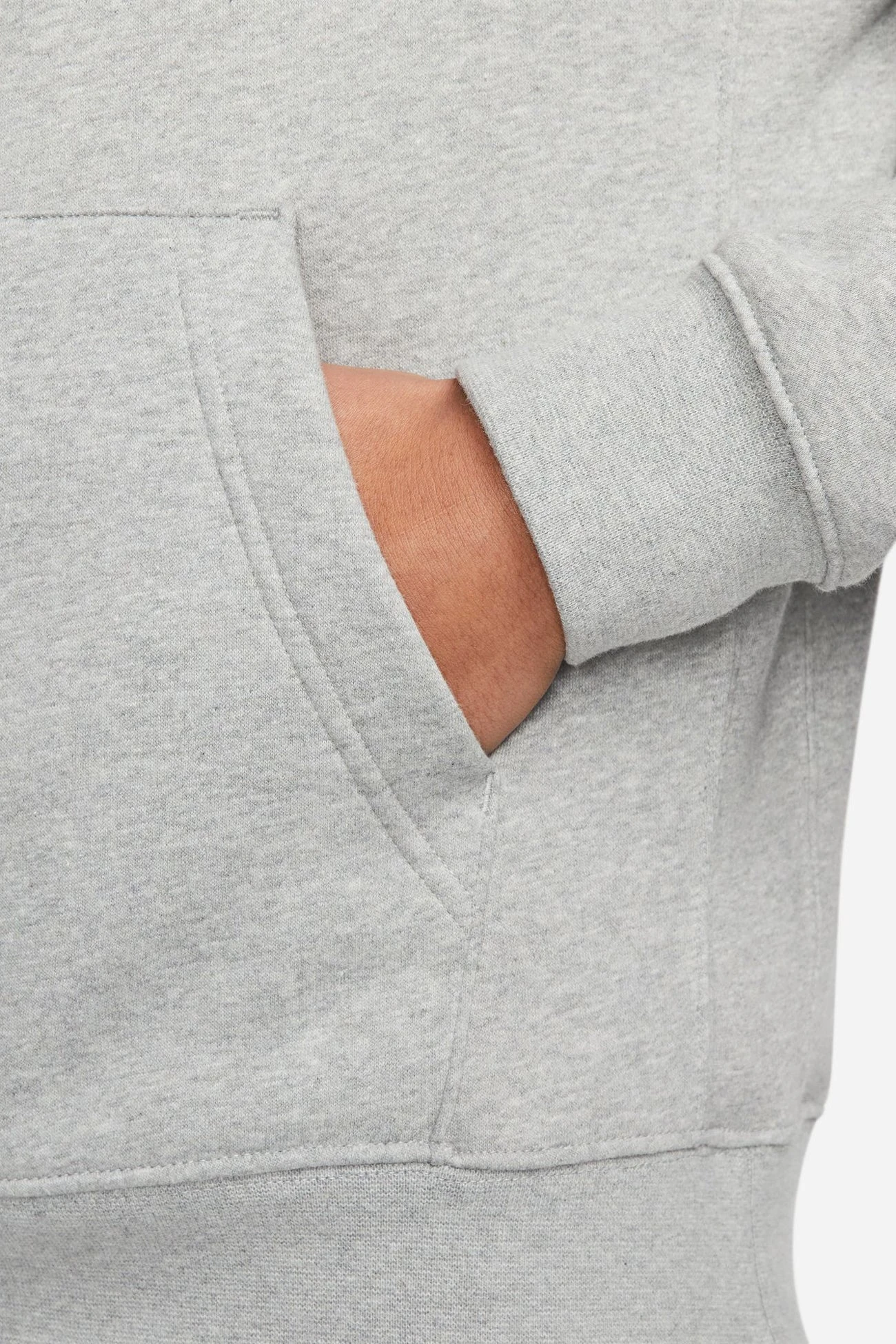 Nike Sportswear Club Pullover Hoodie Dark Grey Heather 3 Nike Sportswear Club Pullover Hoodie Dark Grey Heather - Image 3