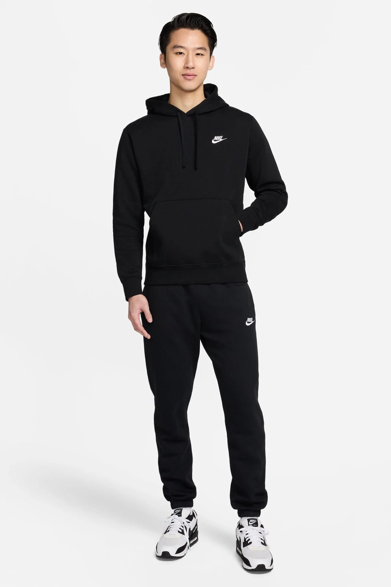 Nike Sportswear Club Pullover Hoodie Black 2 Nike Sportswear Club Pullover Hoodie Black - Image 2