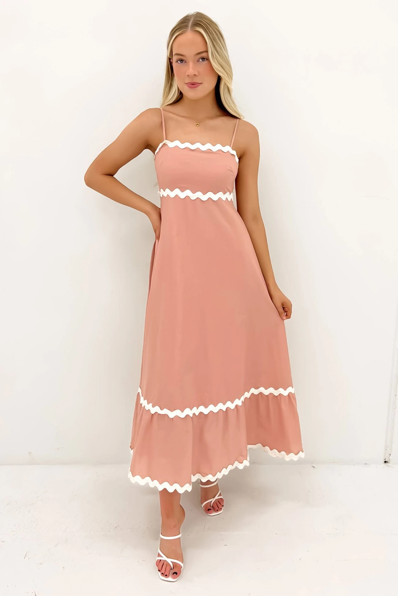 Norah Maxi Dress Blush 2 Norah Maxi Dress Blush - Image 2