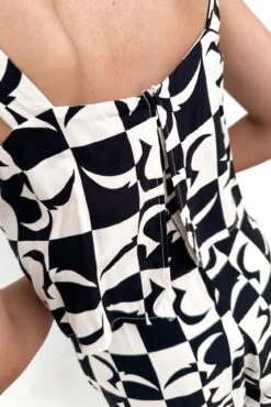 Nyla Jumpsuit Beige Black Geo -Jean Jail Shop Nyla Jumpsuit Beige Black Geo bbjpg