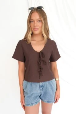 Onyx Tie Tee Brown
