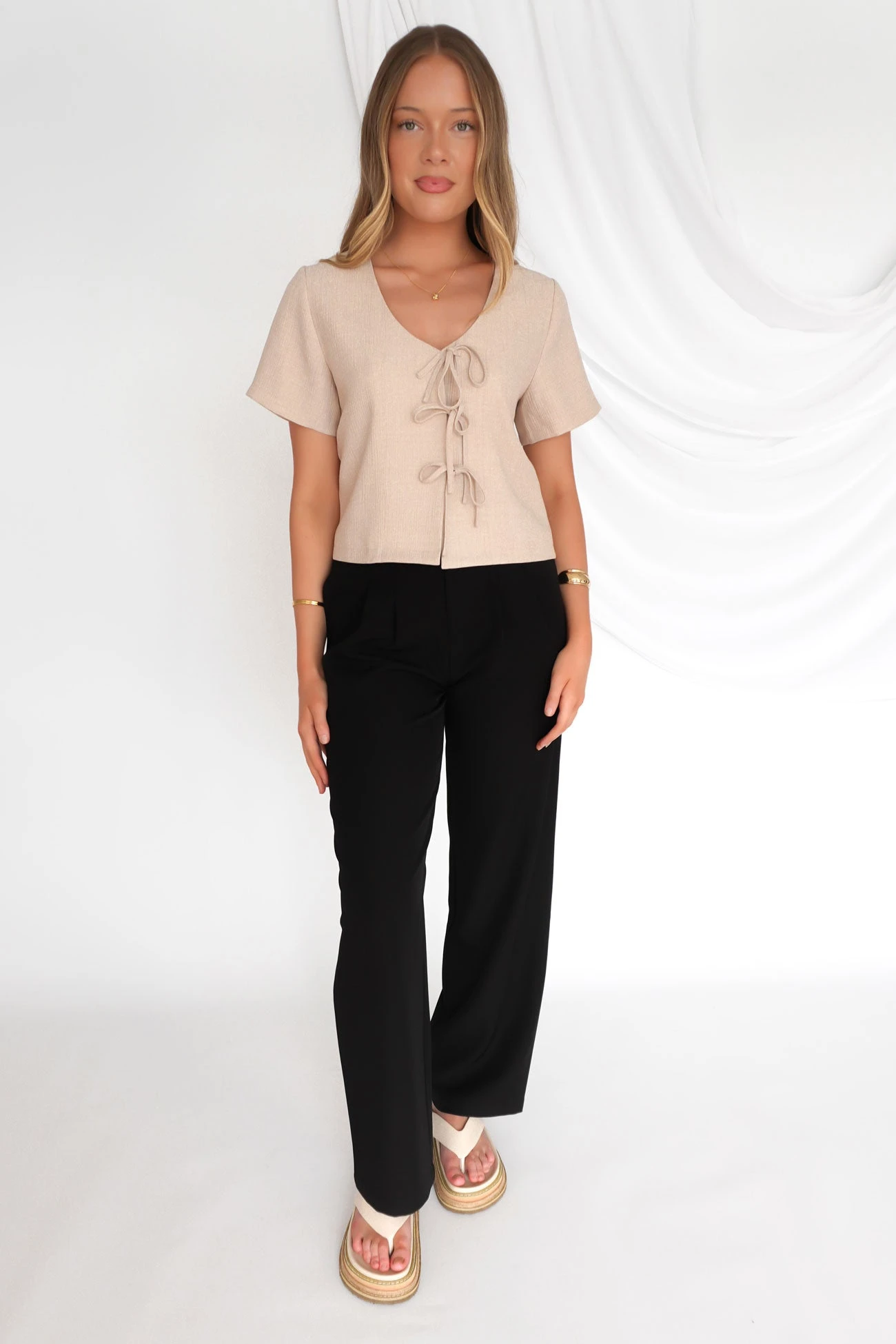 Onyx Tie Tee Oat 3 Onyx Tie Tee Oat - Image 3