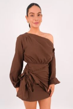 Oscar Mini Dress Choc