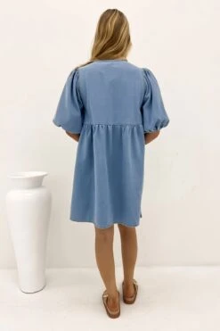 Otto Denim Mini Dress Light Blue -Jean Jail Shop Otto Denim Mini Dress Light Blue bbjpg