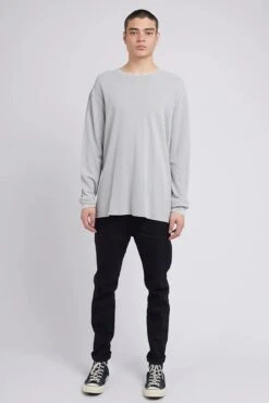 Pique Long Sleeve Tee Grey -Jean Jail Shop Pique Long Sleeve Tee Grey f
