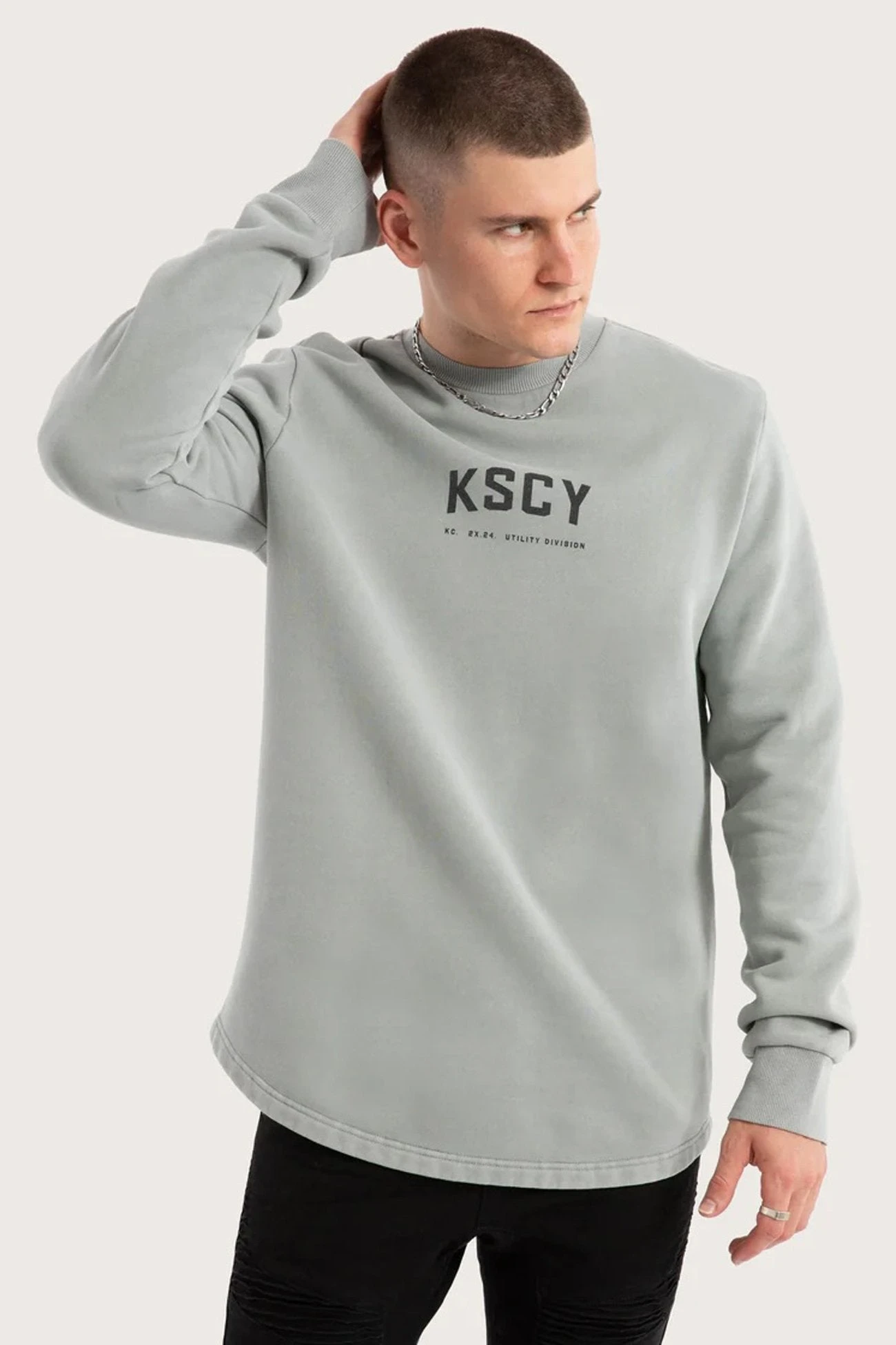 Protocol Dual Curved Sweater Pigment Limestone 3 Protocol Dual Curved Sweater Pigment Limestone - Image 3