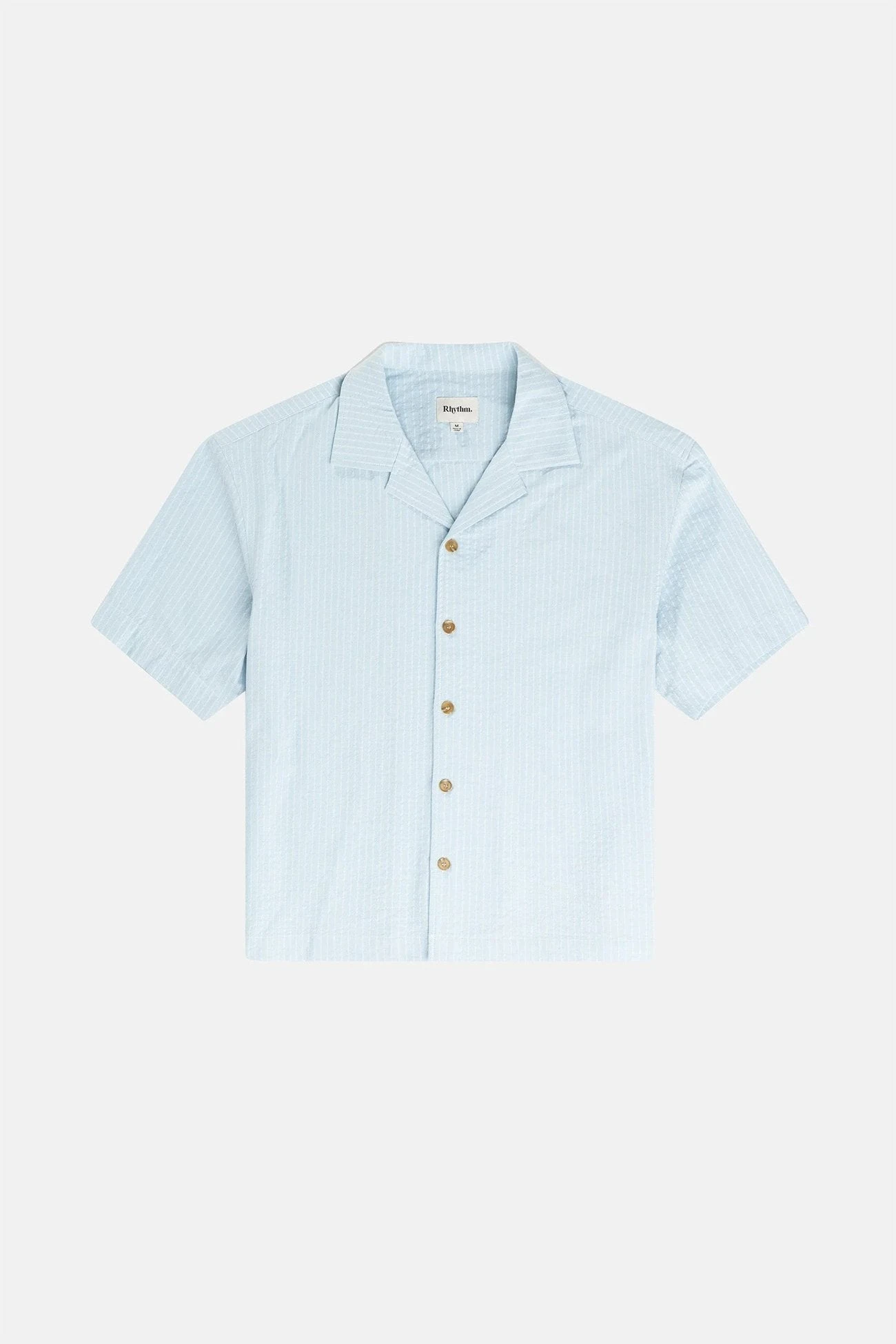 Rhythm Relaxed Check Short Sleeve Shirt Blue 4 Rhythm Relaxed Check Short Sleeve Shirt Blue - Image 4