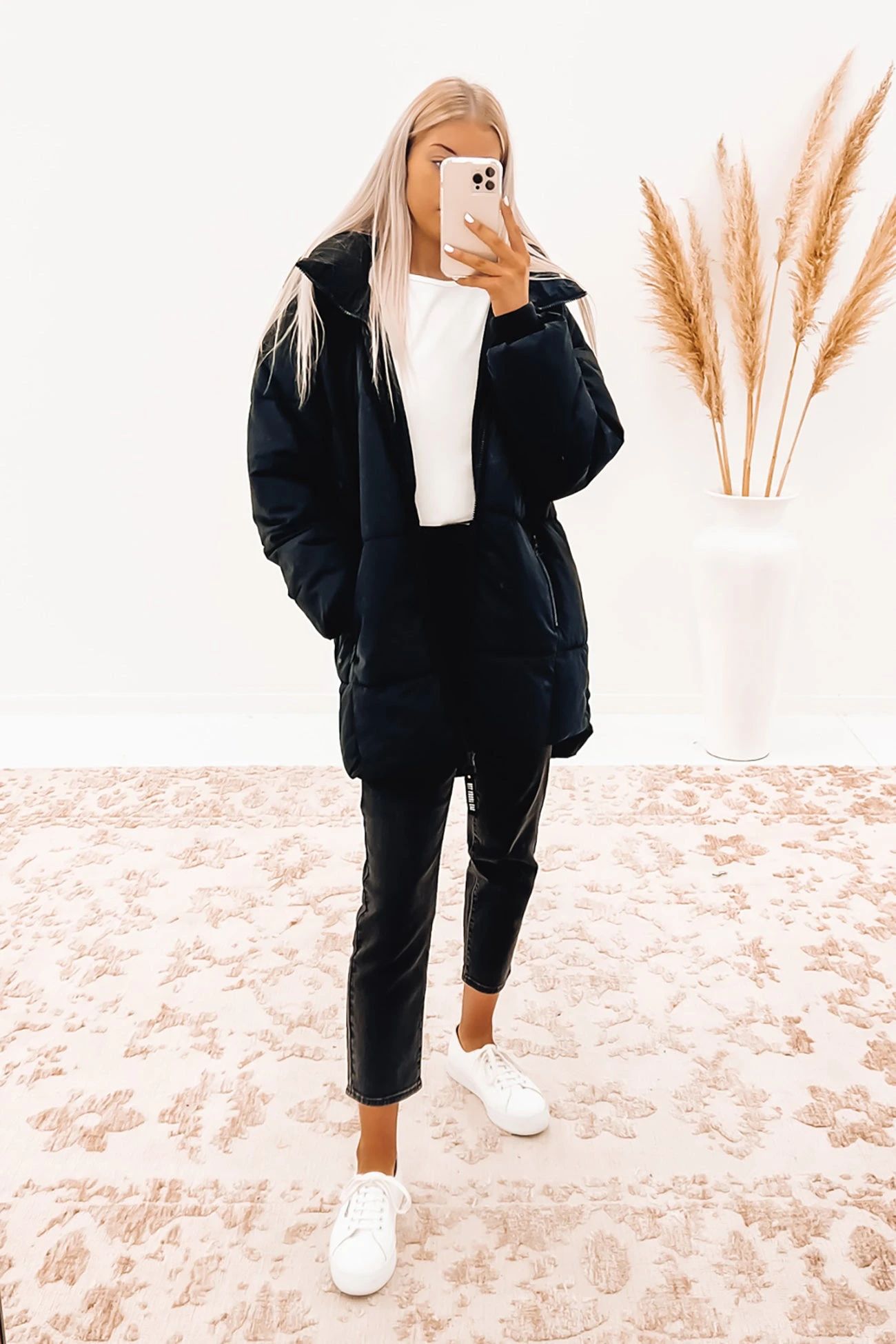 Remi Luxe Midi Puffer Black 6 Remi Luxe Midi Puffer Black - Image 6