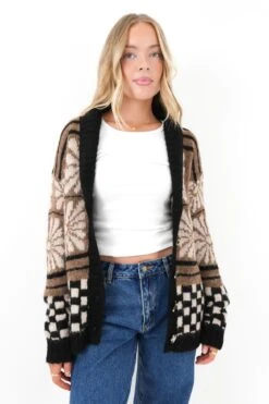 Volcom Rent Free Cardigan Vintage Brown