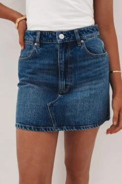 Wrangler Repair Mini Skirt Mid Days Indigo