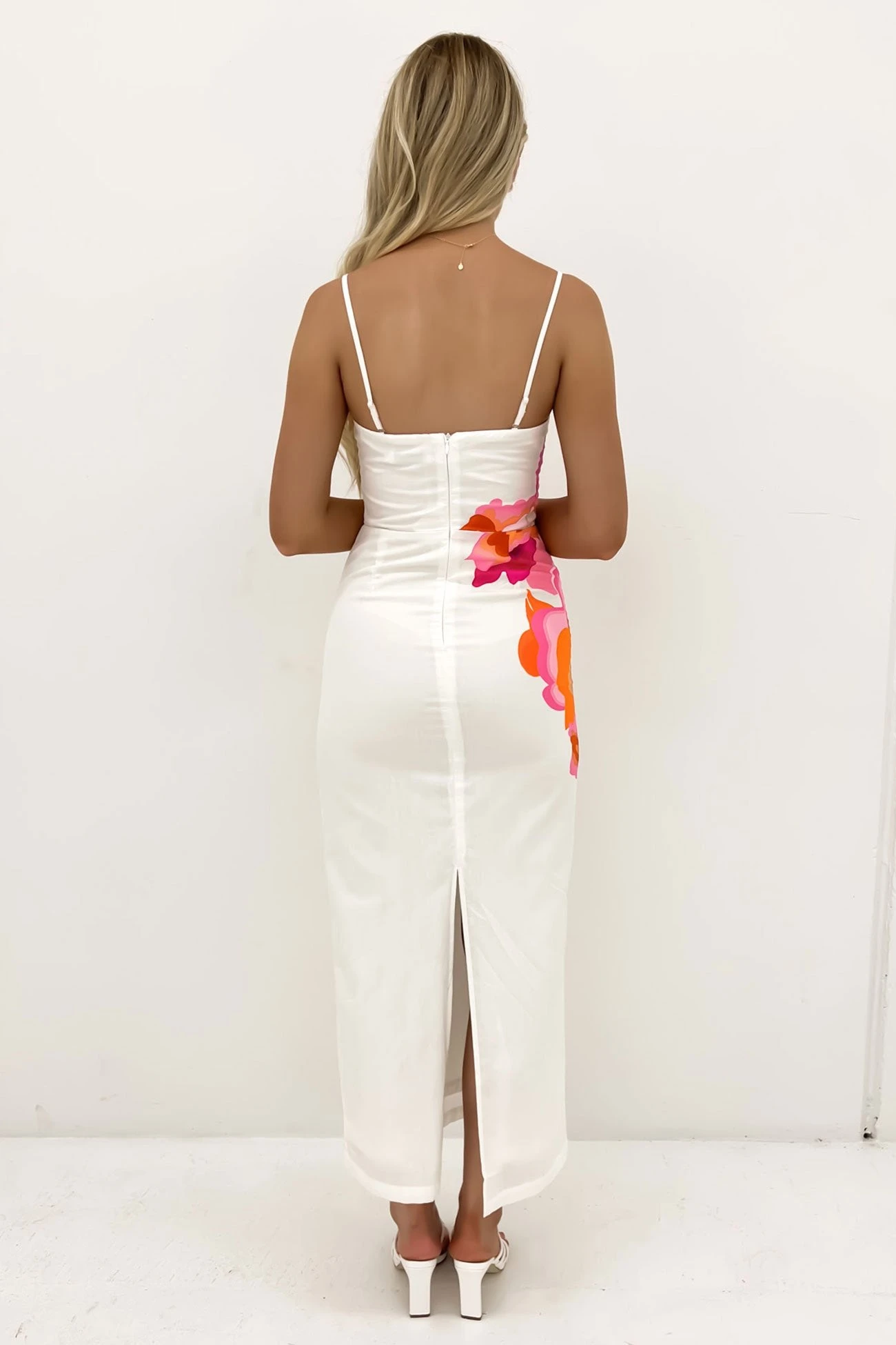 Rowan Midi Dress White Oriental Floral 4 Rowan Midi Dress White Oriental Floral - Image 4