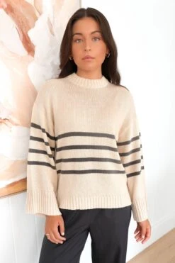Sawyer Stripe Knit Beige