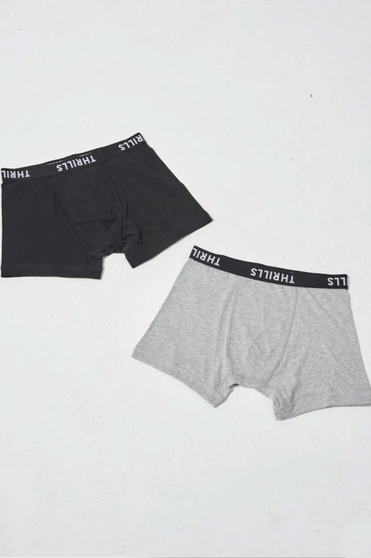 Thrills Briefs 2 Pack Black Grey Marle 1 Thrills Briefs 2 Pack Black Grey Marle