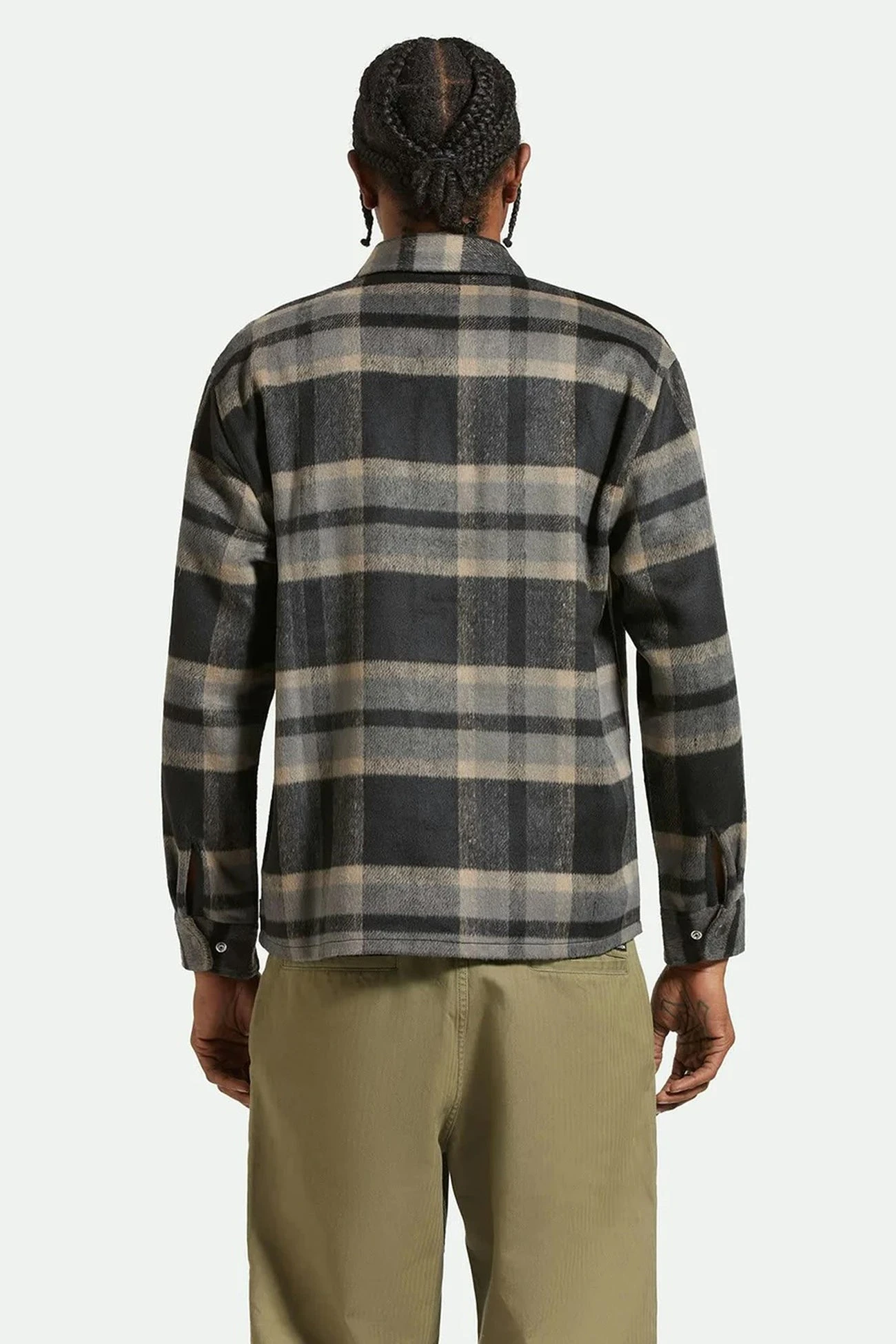 Brixton Selden Soft Brushed Flannel Black Charcoal 2 Brixton Selden Soft Brushed Flannel Black Charcoal - Image 2