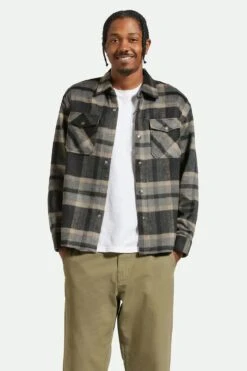 Brixton Selden Soft Brushed Flannel Black Charcoal