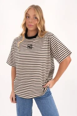 Silent Stripe Short Sleeve Tee Black