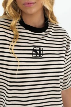 Silent Stripe Short Sleeve Tee Black -Jean Jail Shop Silent Stripe Short Sleeve Tee Black ff