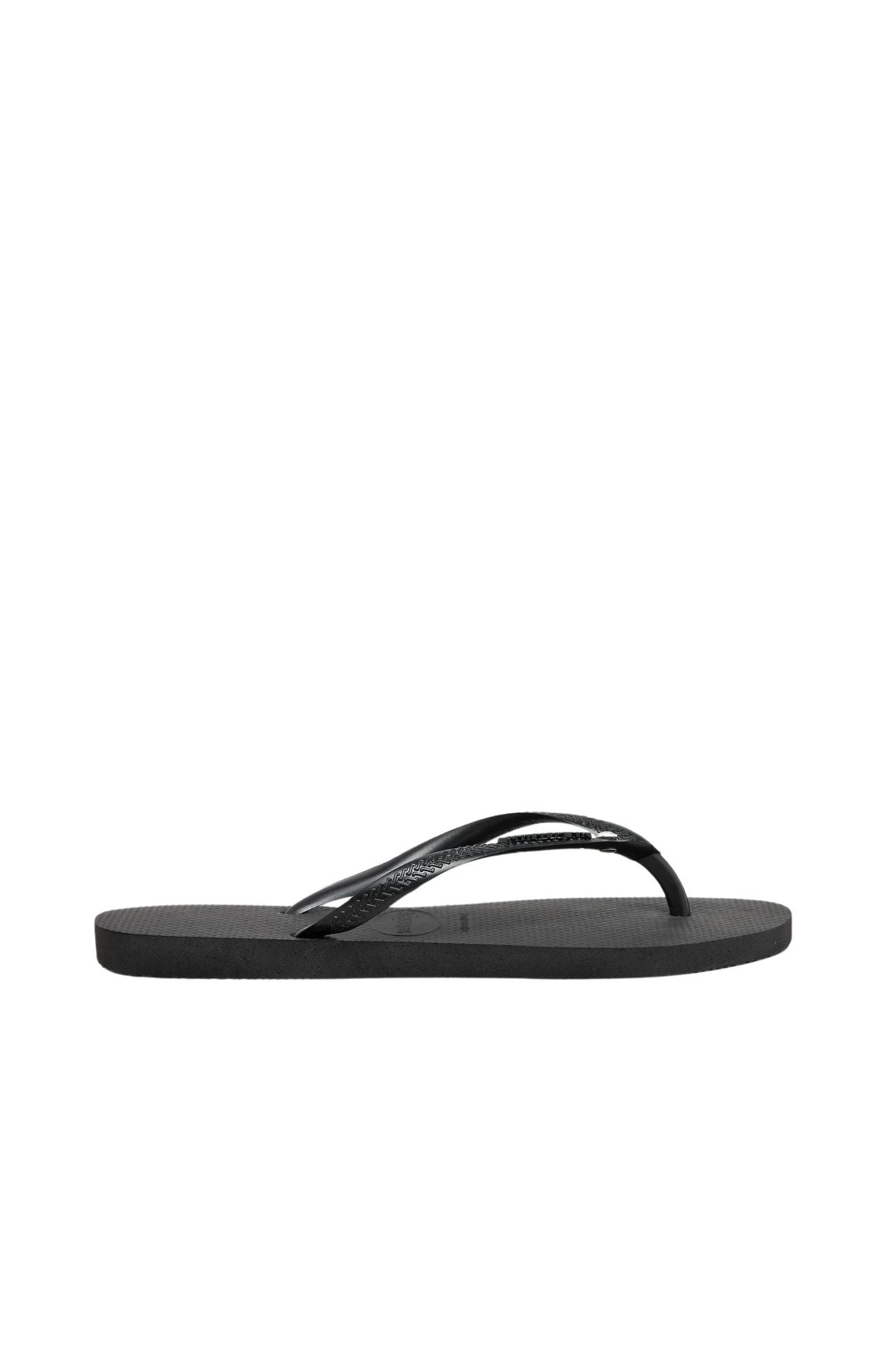 Havaianas Slim Metal Logo Crystal Black Black 3 Havaianas Slim Metal Logo Crystal Black Black - Image 3