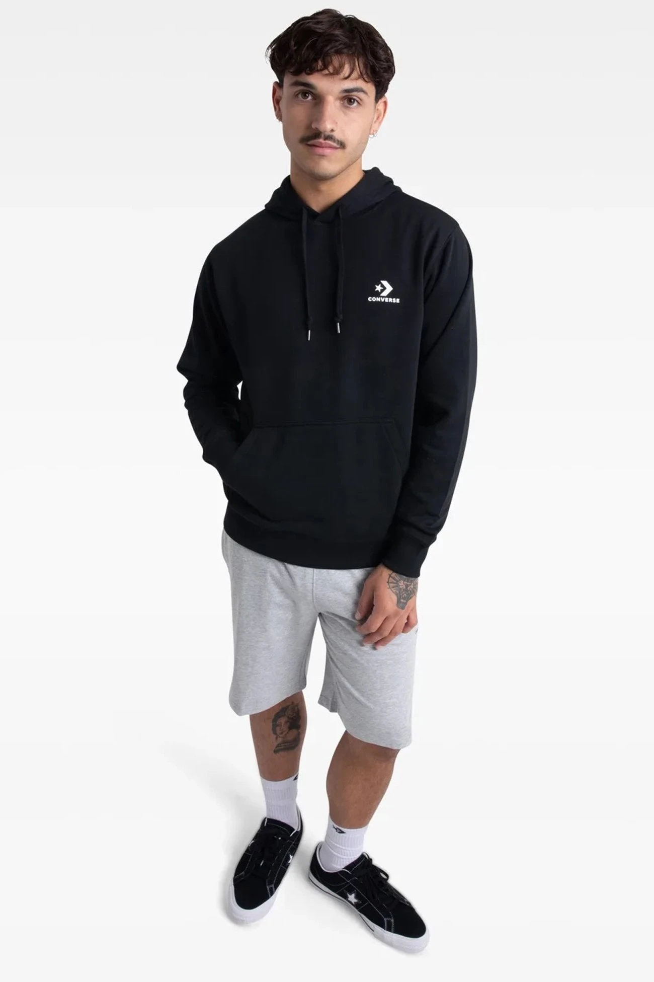 Converse Star Chevron Core Hoodie Black 2 Converse Star Chevron Core Hoodie Black - Image 2