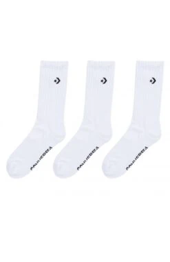Converse Star Chevron Crew Sock 3 Pack White