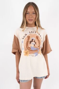 Sun Salt Sea Oversized Tee Vanilla