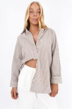 Jean Jail Shop -Jean Jail Shop Sunday Long Sleeve Shirt Chocolate f2