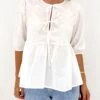 Sylvie Peplum Top White