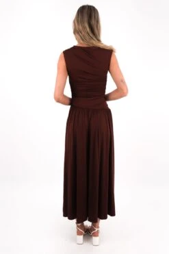 Theora Maxi Dress Chocolate -Jean Jail Shop Theora Maxi Dress Chocolate b