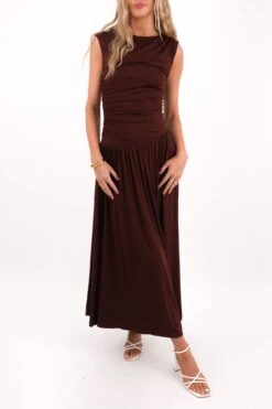 Theora Maxi Dress Chocolate