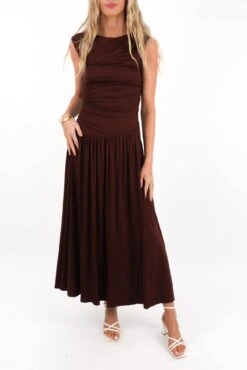 Theora Maxi Dress Chocolate -Jean Jail Shop Theora Maxi Dress Chocolate f66