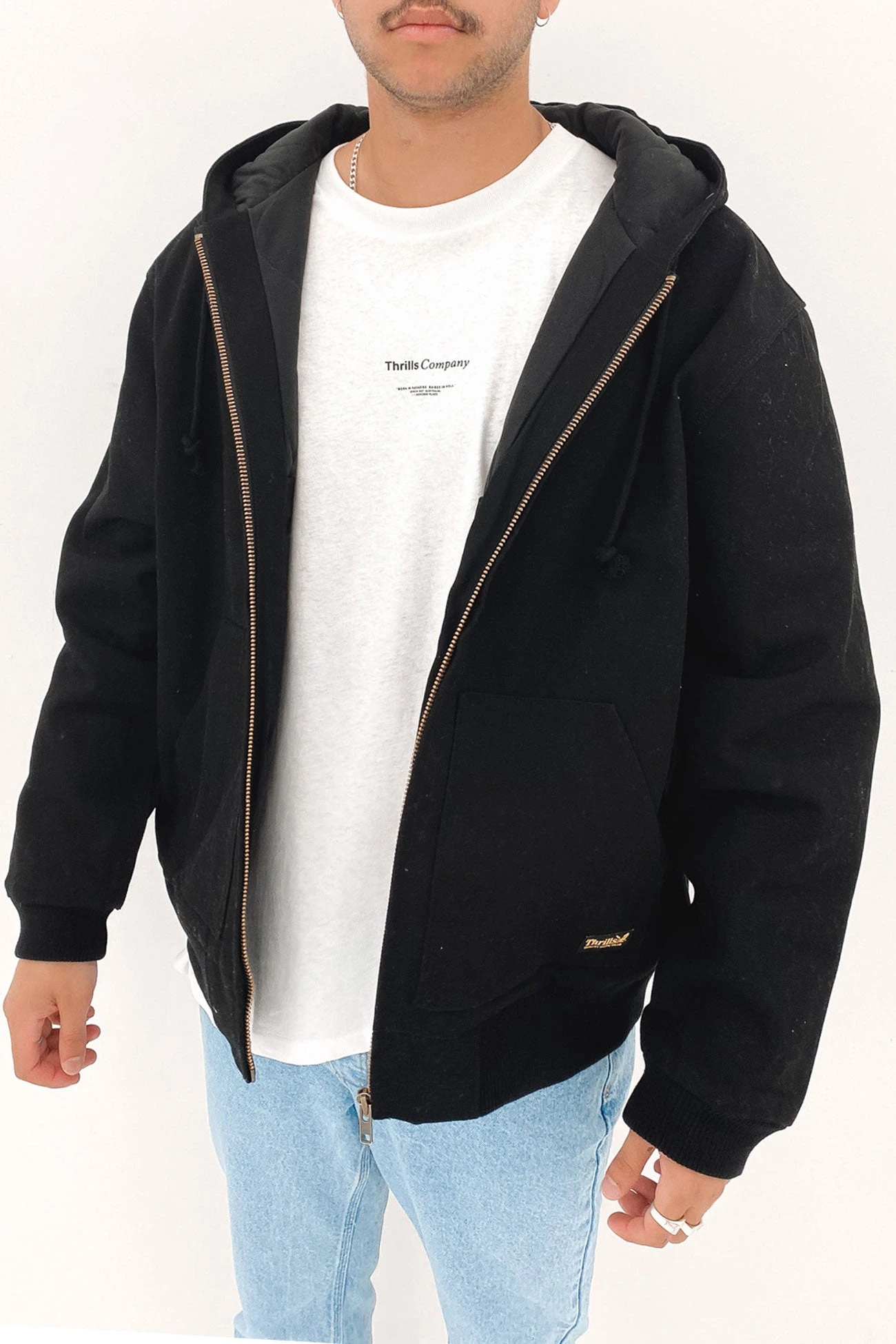 Thrills Union Hood Jacket Black 4 Thrills Union Hood Jacket Black - Image 4