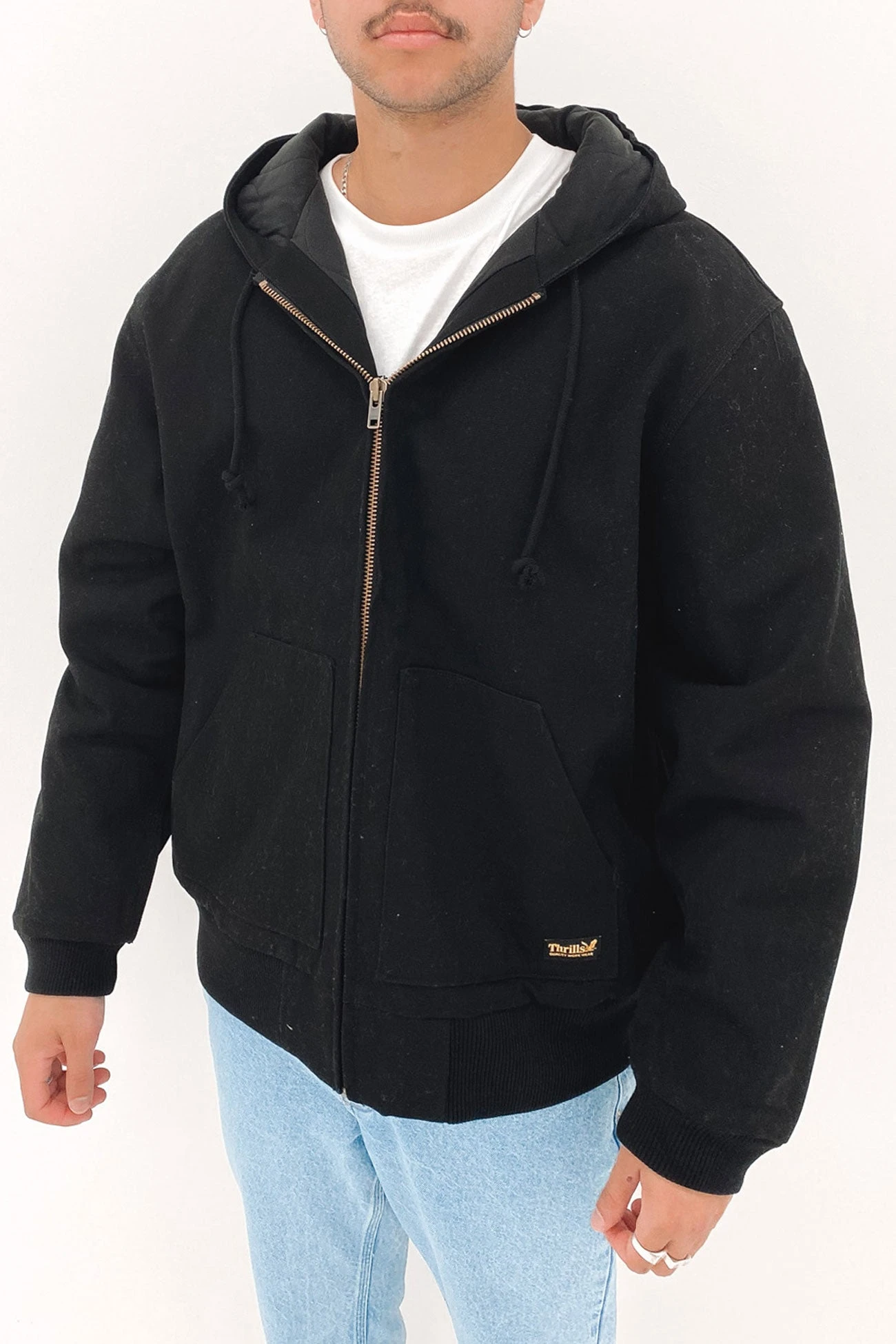 Thrills Union Hood Jacket Black 3 Thrills Union Hood Jacket Black - Image 3