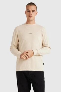 RVCA Union Waffle Long Sleeve Natural