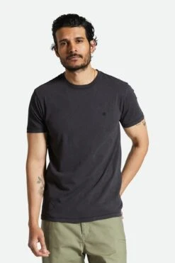 Brixton Vintage Reserve Short Sleeve Tee Black Sol Wash