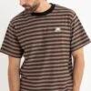 Rhythm Vintage Stripe Short Sleeve T-Shirt Latte