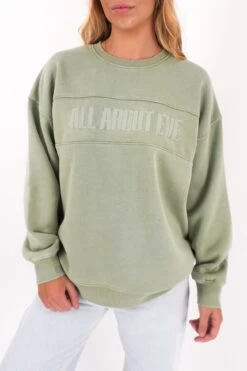 Vital Washed Oversized Crew Khaki