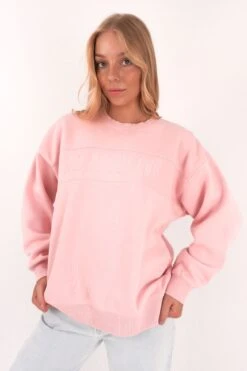 Vital Washed Oversized Crew Pink