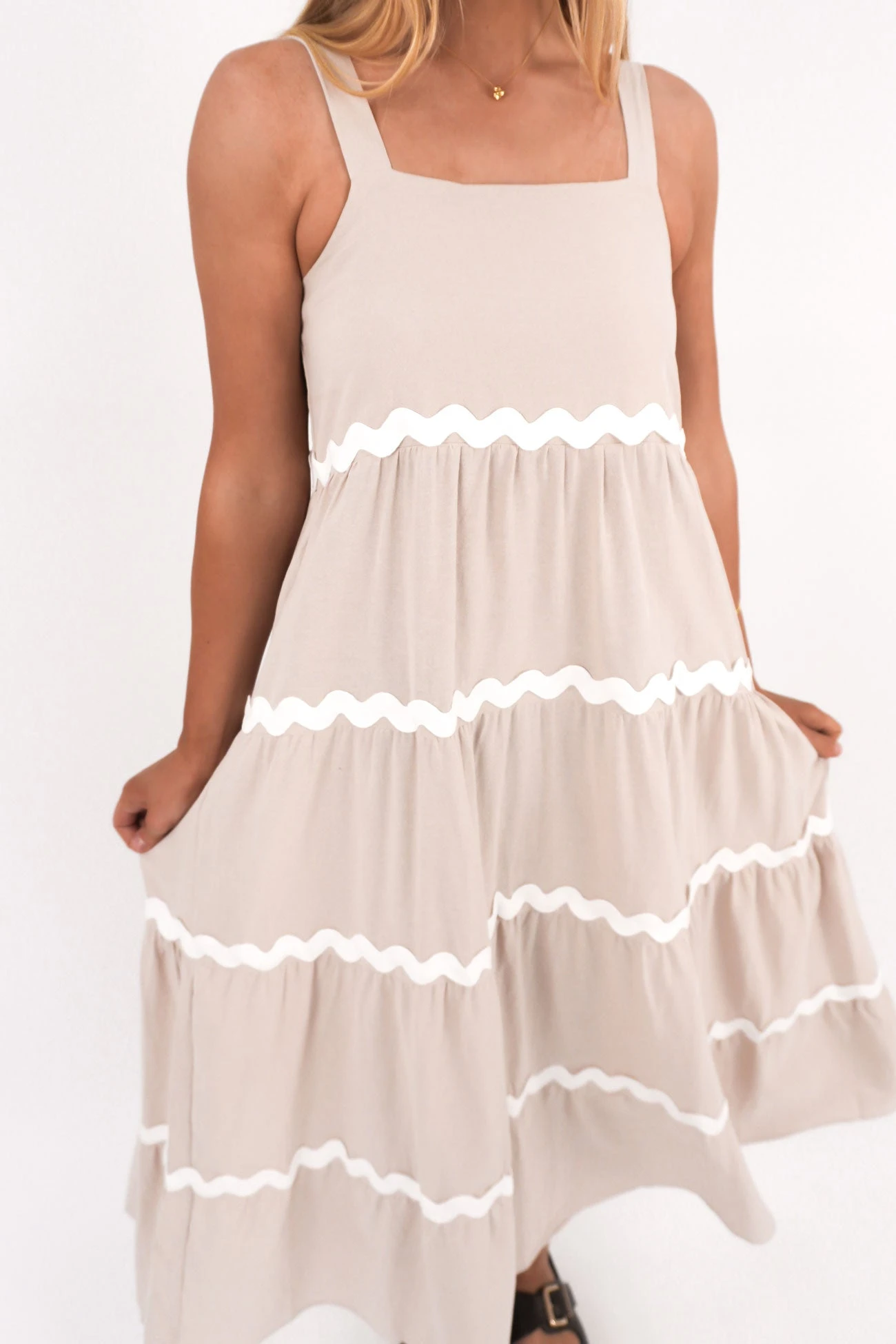 Willa Maxi Dress Natural 2 Willa Maxi Dress Natural - Image 2