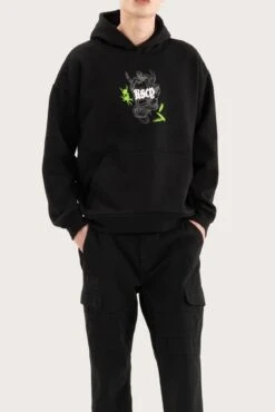 Wither Oversized Hoodie Jet Black