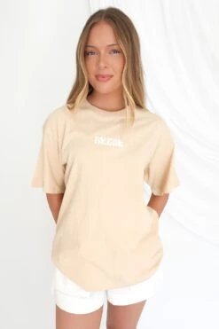 ZAH ZAH Logo Tee Beige