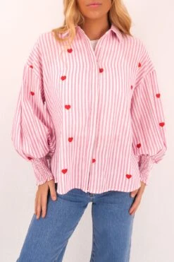 Zavier Shirt Pink Stripe -Jean Jail Shop Zavier Shirt Pink Stripe f44