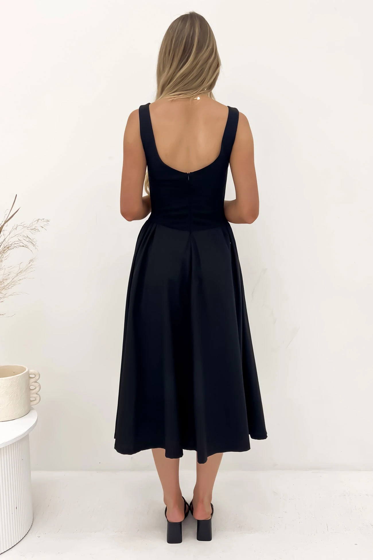 Zoey Midi Dress Black 3 Zoey Midi Dress Black - Image 3