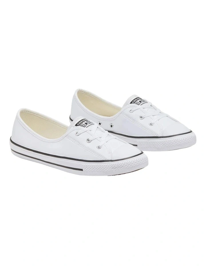 Converse Chuck Taylor All Star Ballet Lace Faux Leather Slip White 3 Converse Chuck Taylor All Star Ballet Lace Faux Leather Slip White - Image 3